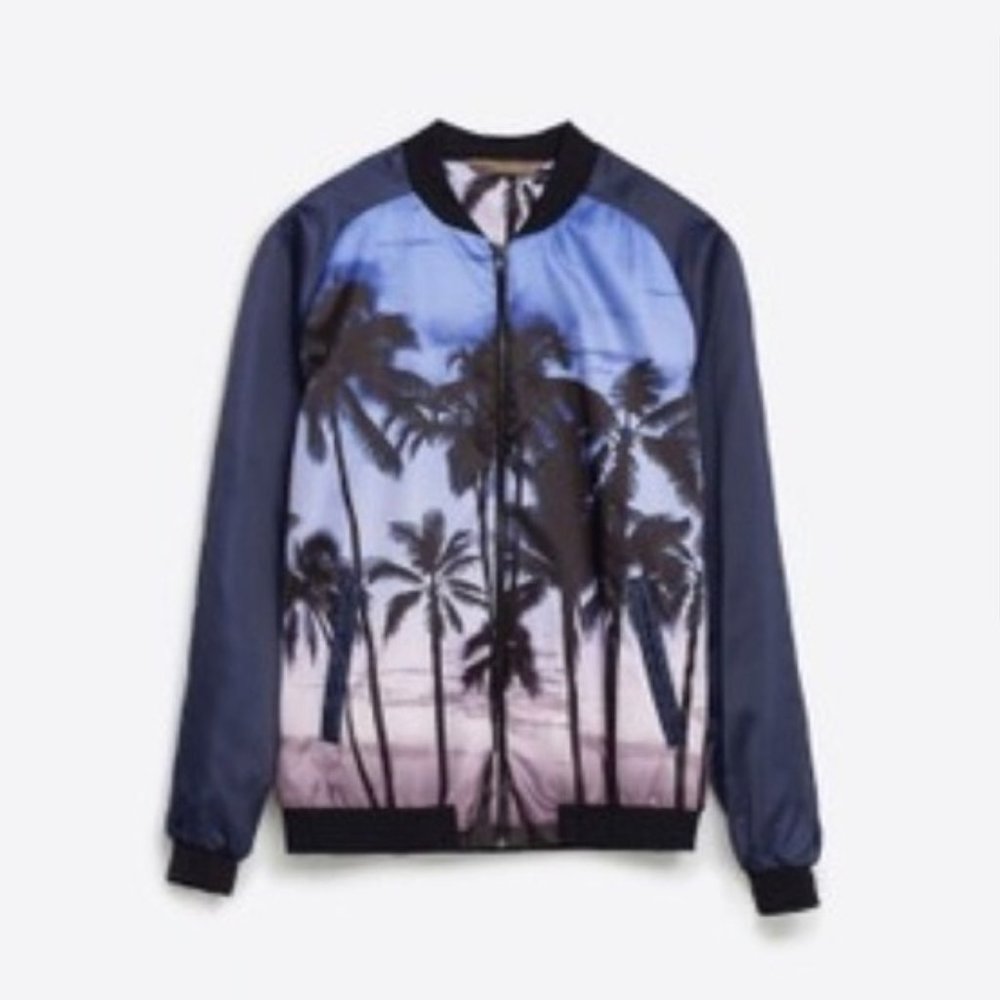 Zara Tropical Bomber Jacket